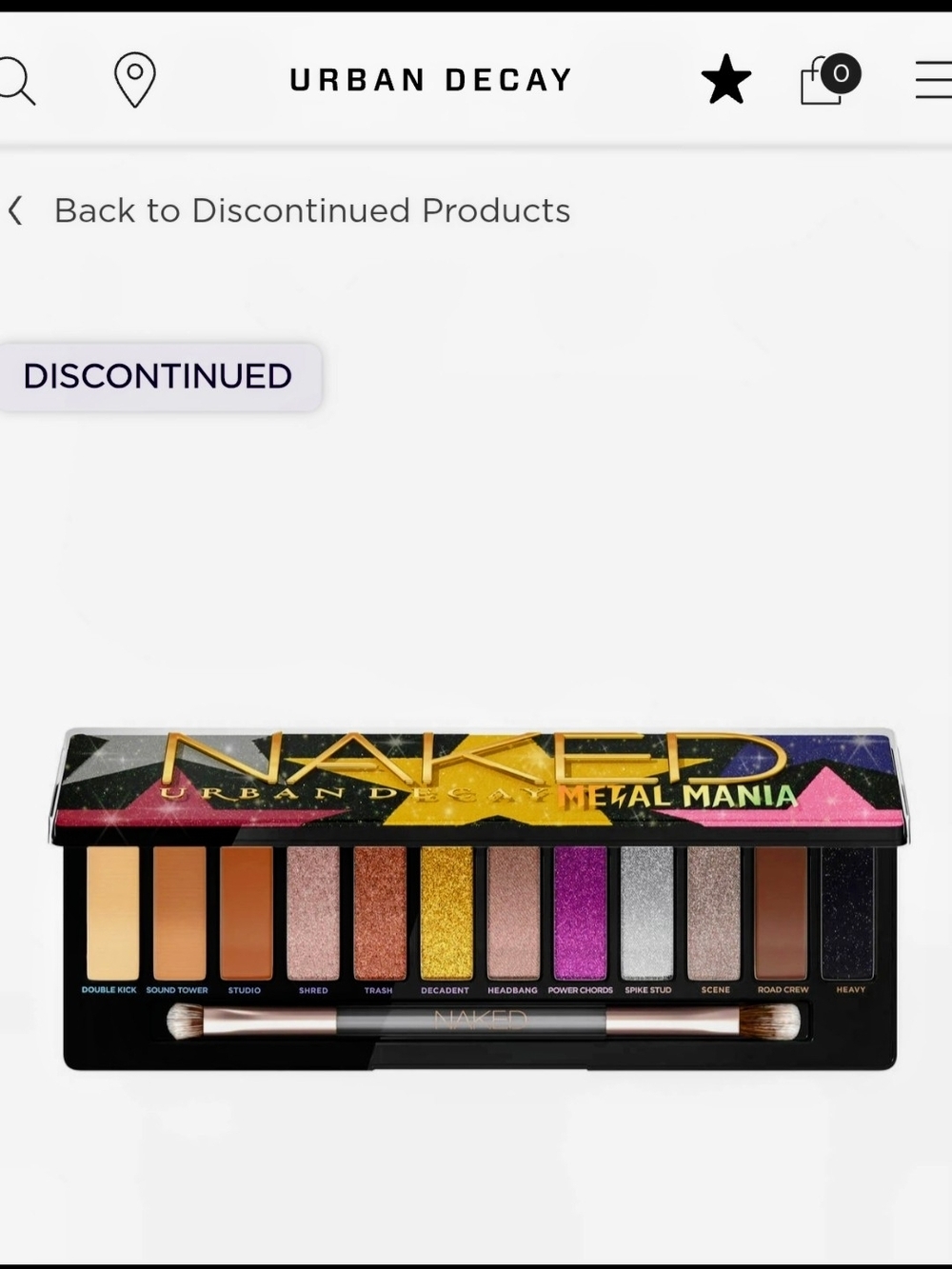 Urban Decay NAKED Metal Mania Eyeshadow Palette **DISCONTINUED**